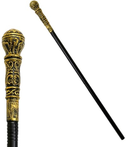 CXNXFD Canne de marche élégante vintage King Cane, accessoire de costume rétro, pour fête costumée, carnaval (81 cm)