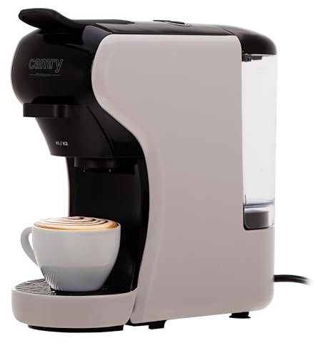 CAMRY CR 4414 Macchina da caffè a capsule con serbatoio dell'acqua da 0,6 l, 19 cialde, Compact Bar - Macchina per caffè espresso da 3000 W compatibile con Nespresso, Dolce Gusto, Lavazza e altri
