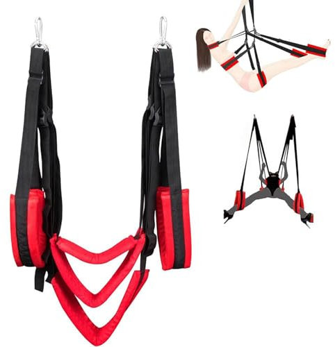 Liebesschaukel mit 5 Extra Breite Polstern Sexschaukel Tür und für die Decke Extrem Sex Bondage Kit Deluxe Liebesschaukeln Sex Möbel Sex Swing Belastbar Bis 100kg BDSM Sexspielzeug für Paare
