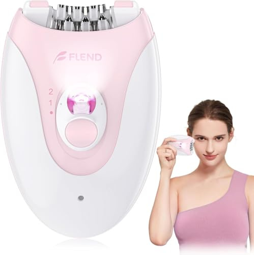 Epilierer Damen, Epiliergerät mit Massagerollen, 2 Velocità, 36 Präzisionszangen, mit 3 Augenbrauenrasierer, Gesichtshaarentferner für Frauen für Gesichts Körper Bikini Bein