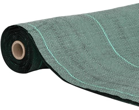 Gecheer Tappeto Antierbacce Verde 1,5x5 m in PP, Controllo Erbacce, Permeabile Aria/Acqua, Giardino/Paesaggio, Sostegno Piante