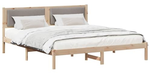 vidaXL Struttura del Letto Talpa 180 x 200 cm Pino massello, Struttura Letto Rettangolare Moderna, in Pino Massello, Minimalista e Contemporanea, Soluzione per Dormire