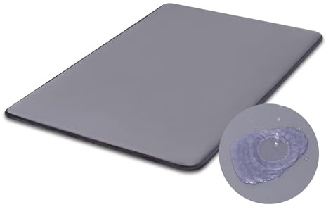 Favodormir Cama Perro Verano Grande Impermeable-105x70cm,Alfombra para Perros en Cuero Artificial,Colchón Lavable & Fácil de Limpiar,Exterior Portátil & Compacto Tapete Perro,Interior & Viaje,Gris