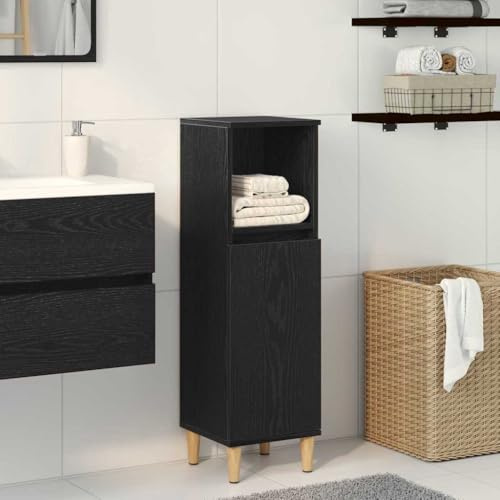 KTHLBRH Mobile da bagno moderno con porta liscia e struttura in legno resistente - ampio spazio di archiviazione per prodotti da toeletta e articoli per la pulizia - Design