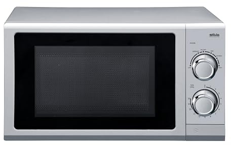 Silva Homeline MW-U 25.4 – Unterbau-Mikrowelle 700 W, 17 L Garraum, 6 Leistungsstufen inkl. Auftauen, 30-Minuten-Timer, akustisches Endsignal, Glasdrehteller 24,5 cm, inkl. Unterbau-Montagematerial –