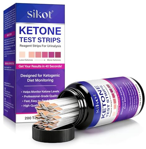 Smddx 200x Ketone Teststreifen für Urin | 40-Sekunden-Ergebnisse | Mit Leicht Ablesbarer Farbskala | Ideal für Keto-Diät & Low-Carb für Zuhause & Unterwegs