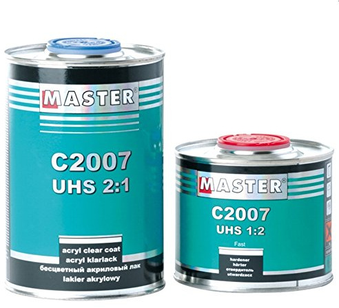 Troton Master 2K C2007 UHS hochglänzende Acryl Klarlack Lack Autolack 2:1 Kratzfest 1L + Härter 1:2 0.5L
