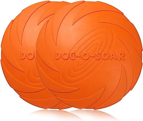 PETCUTE Hund Frisbee hund flygande skiva interaktiv leksak för hundar träning frisbee 2 delar ø 18 cm
