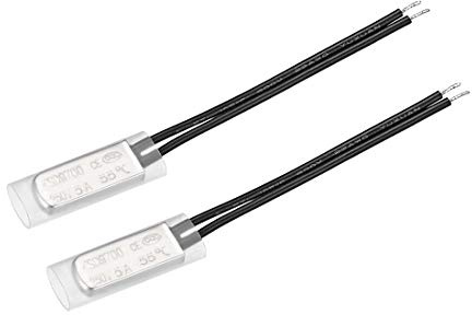 sourcing map 2 STK. KSD9700 Thermostat 55℃ Normalerweise geschlossener Temperaturschalter Thermoschalter N.C 5A Temperaturregler aus Metall Bimetall | Normalerweise geschlossener, Temperaturschalter Thermoschalter N.C 5A Temperaturregler