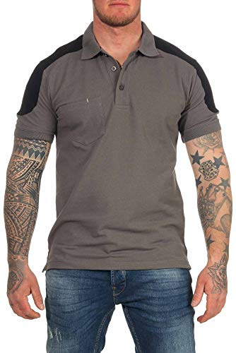 Mivaro Herren Arbeitspoloshirt mit Brusttasche - aus Piqué Baumwollmix - Regular Fit Arbeitsshirt Kurzarm - atmungsaktiv pflegeleicht bis 60 Grad waschbar - in Größen XS- 5XL - für Beruf und Freizeit