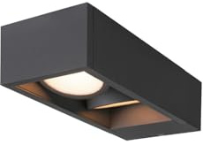 SLV ESKINA Frame WL Wände, Wege, Eingänge, LED Spot, Aufbauleuchte Aussen, Gartenlampe/IP65 3000/4000K 27W 2200/3500lm Anthrazit 95 Grad, Aluminium, 27W