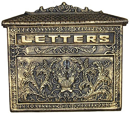 WERCHW Cassetta postale montata a parete - Bronzo vintage in alluminio residenziale secure bloccaggio posta lettera cassetta in ghisa cast in alluminio craft casella posta elettronica all'aperto villa