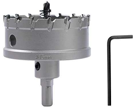 Dribotway Scie cloche bimétallique 75 mm en métal dur Heavy Duty Industrial Grade en acier inoxydable pour bois mental, acier inoxydable, plastique, cuivre