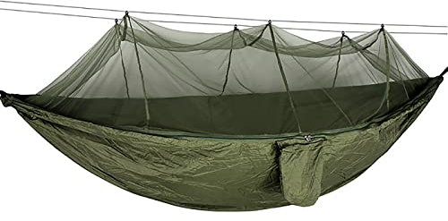Hängematte, Hängematte mit Moskitonetz Camping Outdoor ausrüstung, Schnell Trocknende Fallschirm Nylon Outdoor Zelt moskitonetz hängematte für Garten,Strand,Trekking,Reise -440Ibs Tragfähigkeit