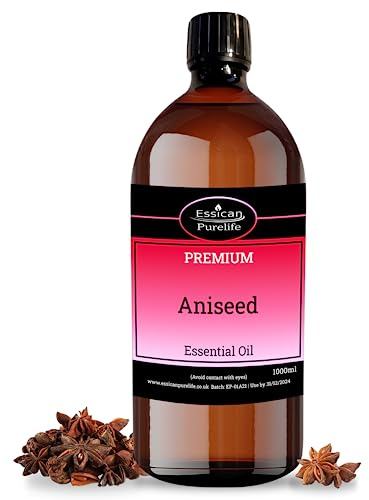 Aniseed Essential Oil 1000ml - 100% Pure Natural Therapeutic Grade Oil, for Skin Care, Essential Oil Diffusers, Aromatherapy Oil & Massage Oil Blends, Aniseed Oil(Pimpinella anisum) Vegan GMO Free