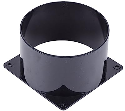 2 Stück gerade Rohrflanschverbinder, 3/4/5 Zoll ABS Wand-Lüftungskanal Schlauchadapter Runder quadratischer Luftkanal für Heizung Kühlung Lüftungssystem - 100 mm