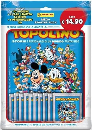 Album + 10 BUSTINE di Figurine Topolino Mickey&Donald PANINI
