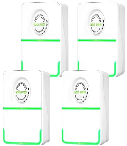 Power Save Plug Boîte D'économie électrique, économiseur D'énergie Domestique, Boîte D'économie D'électricité Dispositif De Marché De Bureau Domestique Prise électrique Intelligente 90v-250v , 4pcs