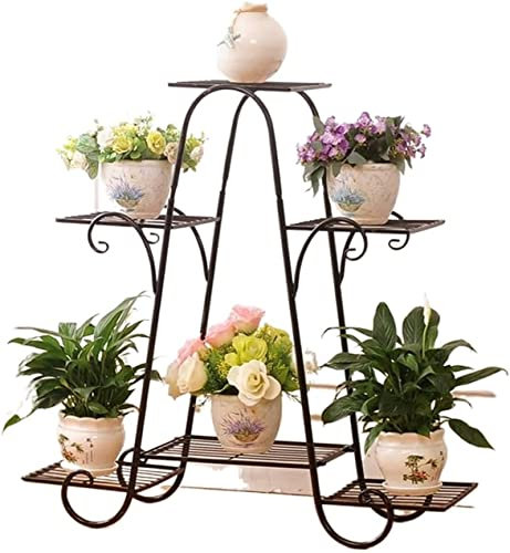 pflanzenständer, blumenstand, blumenstander Blumenregal pflanzenhocker pflanzentopf blumentopf hoch indoor holz seule Garten Blumentreppen Pflanzentreppe Ablagen deko gold metall weiß schwar