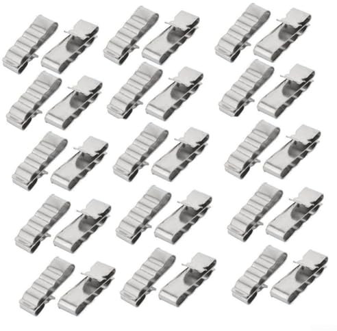 ZAMETTER 30 Stück Photovoltaik-Kabelklemme, Anhänger-Kabelbaum-Rahmenklemme, Clip-Montagerahmen, Drahtklemme, Edelstahl-Clip