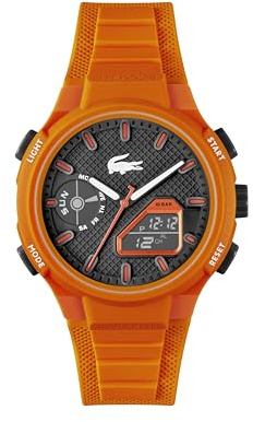 Lacoste Montre Quartz Multifonction Analogique-Digitale pour homme Collection LC33 avec Bracelet en silicone