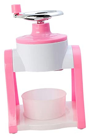 Housoutil Manual Home Ice Crusher Small Hand Operated Ice Chopper Tool Pink for Kitchen and Crushing