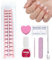 240 Stück Nude Gradient Soft Gel Press On Nails - Nude Short Square Nägel zum Aufkleben, Full Cover Nageltips Set - Glossy Künstliche Nägel, Natürliches & angenehmes Tragegefühl für Frauen und Mädchen