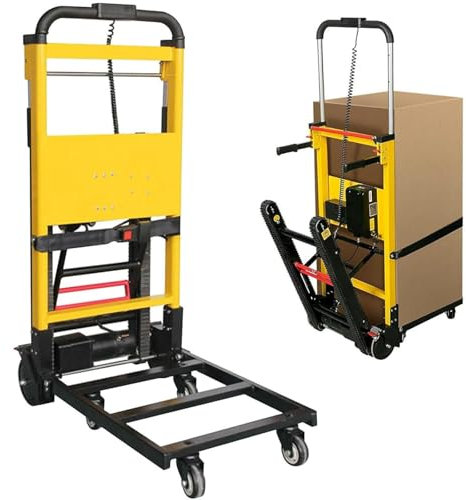 ylpddmm Carrello per Scale Pieghevole ， Carrello Portapacchi con 6 Ruote in Gomma, Carrello Pieghevole per Trasporto e Spostamento in Magazzino, Casa, Portata Massima 200 kg