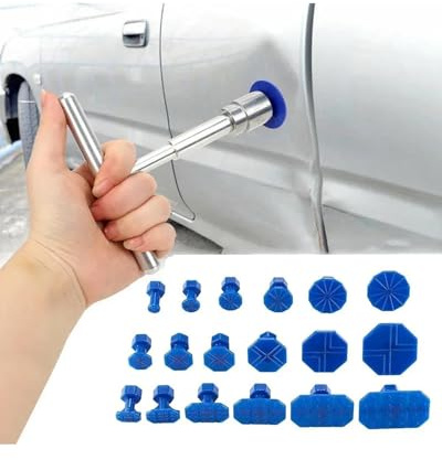 PJJUHS Sacabollos Coche Herramientas De Eliminación De Abolladuras De Coche En T Mecánica Deslizante Ventosa Reparación De Abolladuras De Carrocería(Puller Kit (No Glue))