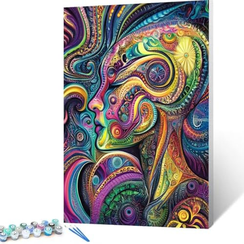 Malen Nach Zahlen Abstrakt, Malen Nach Zahlen Erwachsene, Malen Nach Zahlen Kinder Frau, Pinsel Malen Nach Zahlen, Bastelset Erwachsene für Home Haus Decor Geschenk 30 x 40 cm (Ohne Rahmen ) Y-g6