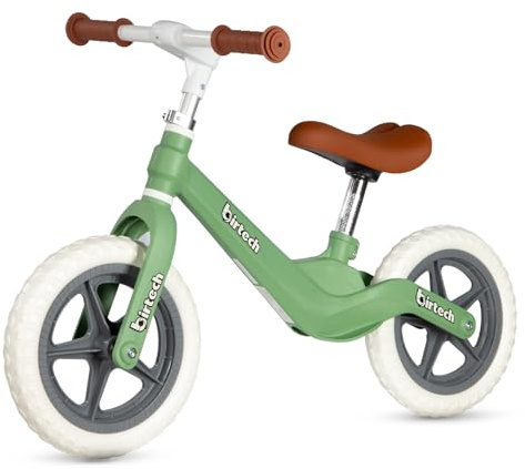 Hello-5ive Bicicletta senza pedali da 12 per bambini e bambine, modello leggero con telaio in nylon e pneumatici antiforatura, regolabile per bambini di 3, 4, 5 e 6 anni
