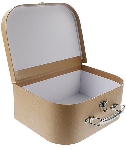 Homoyoyo Tragbarer Papierkoffer als Geschenkbox für Geschenke und Schmuckverpackung Stilvoll und Elegant Wiederverwendbare Kasten mit Deckel für Hochzeit