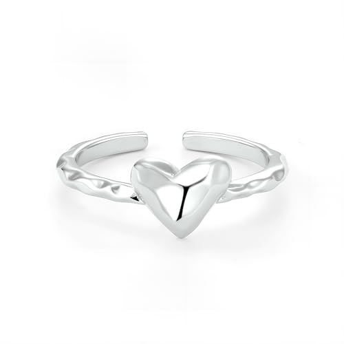 ALEXCRAFT Breit Ringe für Damen Chunky Glatter Große Klobige Ringe Schmuck