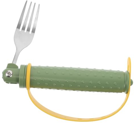 SEWOART Cubiertos para Personas Mayores y Discapacitadas Adaptables de Acero Inoxidable y Silicona Diseño Ergonómico y Fácil de Limpiar para Uso Diario