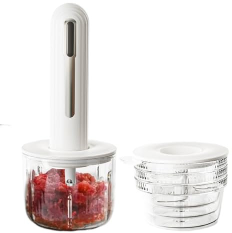Tritatore per Cucina,Macinatore Leggero Per Carne - Tritatore Elettrico Smontabile per Alimenti per Bambini, Frutta, Preparazione dei Pasti, Verdura