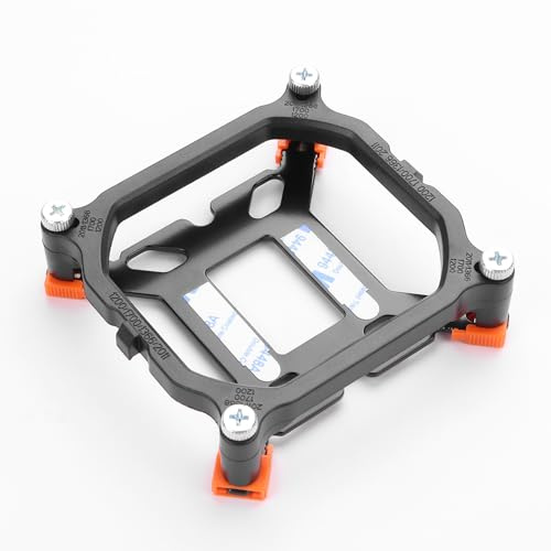 YAODHAOD Supporto base per dissipatore di calore CPU, ventola inferiore in ferro, per Intel LGA 1700 1200 115X 1366 2001, piastra principale (giallo, supporto + piastra posteriore)