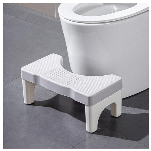 DAIRYCOF Toilettenhocker Erwachsene - Ergonomischer WC Hocker gegen Verstopfung (40x21x17 cm, Grau)