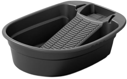 Jiuvaso Lavandino, Vasca per Lavare La Biancheria, Vestiti, Lavabo per La Pulizia Della Stanza con Balcone, 48 cm x 38 cm x 14 cm