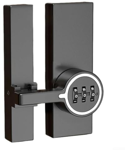 Verrou de porte en alliage de zinc avec code lumineux à 3 chiffres conçu pour sécuriser les portes de chambre, les armoires à vin et les portes en verre avec des méthodes d'installation flexibles