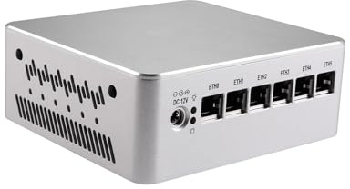 Micro Firewall Appliance, Mini PC, Mikrotik, OPNsense, VPN, Router PC, Pentium Gold 7505, RS54, 6 x Intel 2.5GbE LAN, DP, HDMI, Type-C, With FAN, 32G RAM, 512G SSD