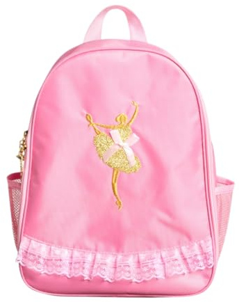 Etoile Zaino da Balletto per Capezio Sport Relax Allenamento Fitness Dance Palestra Spettacolo B280 Borsone Viaggio Fiocco Lezione Danza Ballo Saggio Ballerina (Rosa, H 32 x L 24.9 x P 12 cm)