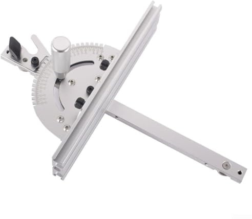 Jauge d'onglet pour scie de table avec 27 butées d'angle pour des coupes précises, barre à onglets en aluminium pour entrepreneur et scies de grande taille, compatible avec standard 1,9 cm M (A)