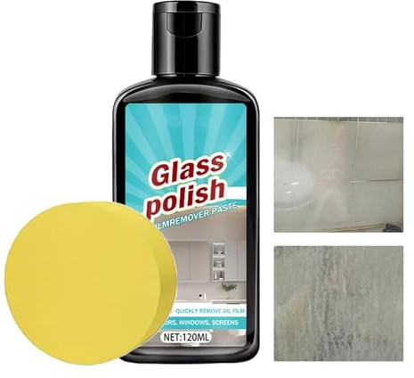 Limpiador de Puertas de Ducha de - 120ml Eliminador de Manchas de Larga Duración,Removedor de Manchas de y Limpiador de Ventanas | para Cuidado y Mantenimiento de Azulejos, Espejos, y Cerámica