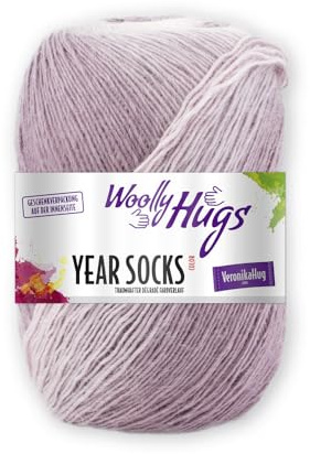 Woolly Hugs Year Socks Fb. 01 JAN, 100g Sockenwolle mit dezentem Degradé Farbverlauf