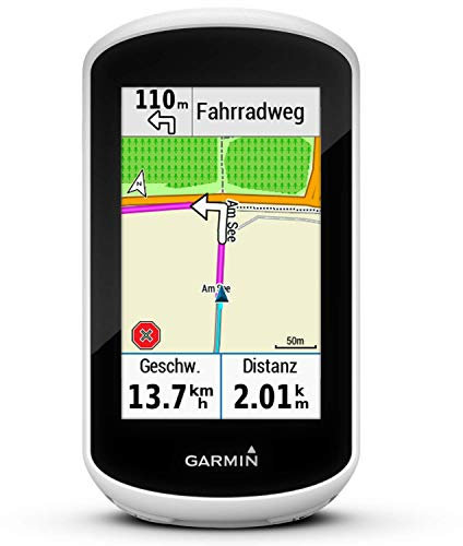 Garmin Edge Explore GPS-Fahrrad-Navi - Vorinstallierte Europakarte, Navigationsfunktionen, 3“ Touchscreen, einfache Bedienung, weiß/Schwarz, Einheitsgröße