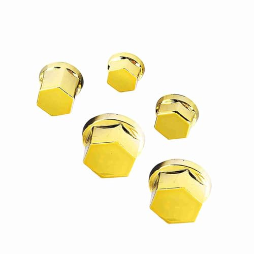 Motorrad Schrauben Topper Kappen, Fydun 30 Stücke Radschraubenkappen Kunststoff Galvanik Innensechskantschraube Mutter Abdeckung Dekoration (Gold)