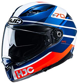 HJC Unisex-Adult F70 Tino Motorradhelm, blau Weiss rot, L