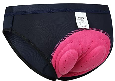 WOSAWE sous-vêtement de Cyclisme pour Femme 3D Gel Rembourré Respirant Séchage Rapide Short de Vélo (BO112 Bleu, XL)