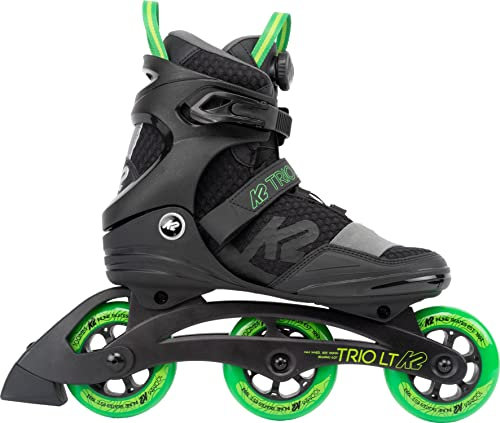 K2 Skates Unisex Inline Skates Trio LT 100, Black - Green, 30G0301.1.1.130