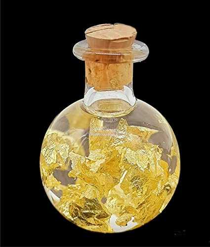 TENET - Ampulle aus mundgeblasenem Glas mit laminiertem Metall zum Sammeln (Gold 22 Karat)